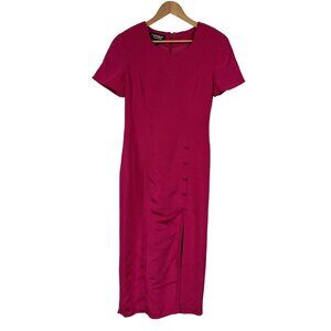 Vintage Patrick Collection 100% Silk Fuchsia Maxi Dress Size 4